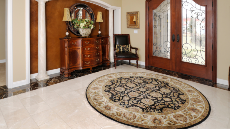 Luxury living room rug size guide
