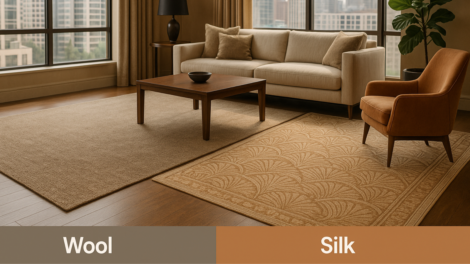 wool vs silk rugs